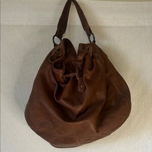 GAP 1969 Brown Leather Hobo Bag | Soft Slouchy Shoulder Purse
